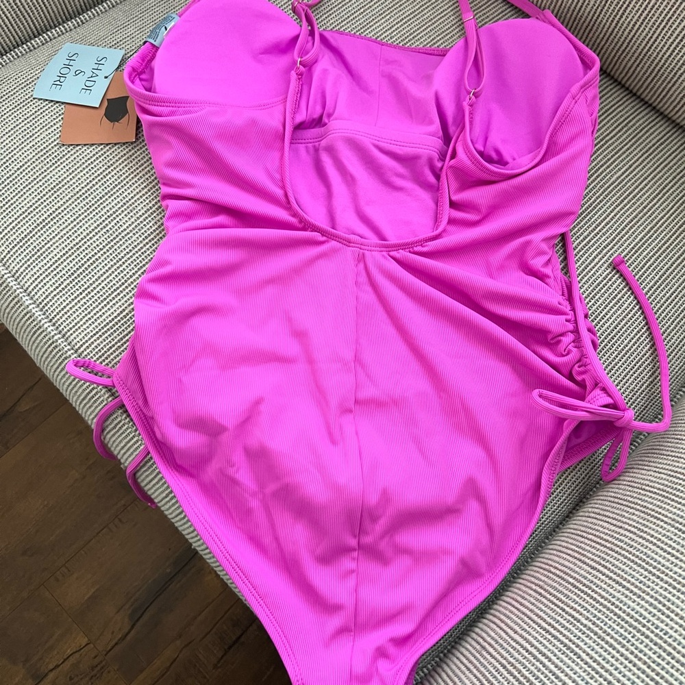Shade & Shore Vibrant Pink Kids One Piece Swimsuit